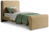 Sloan Camel Velvet Twin Bed (3 Boxes)