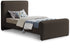 Stylus Brown Boucle Fabric Twin Bed (3 Boxes)