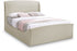 Tess Cream Velvet King Bed (3 Boxes)