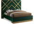 Vector Green Velvet Queen Bed