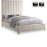 Via Cream Velvet Queen Bed
