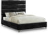 Zuma Black Velvet King Bed