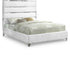 Zuma White Velvet Full Bed