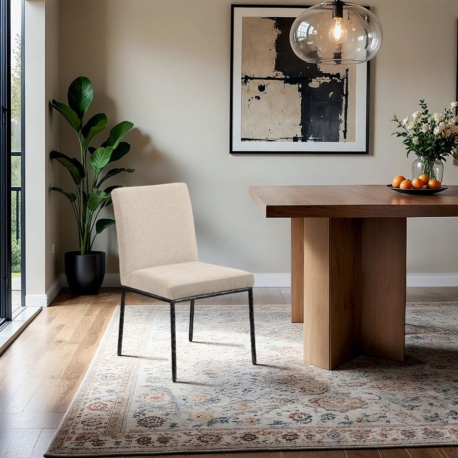 Reeves Chenille Fabric Upholstered Dining Side Chair