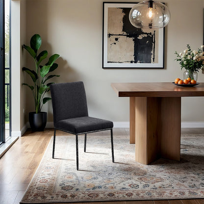 Reeves Chenille Fabric Upholstered Dining Side Chair