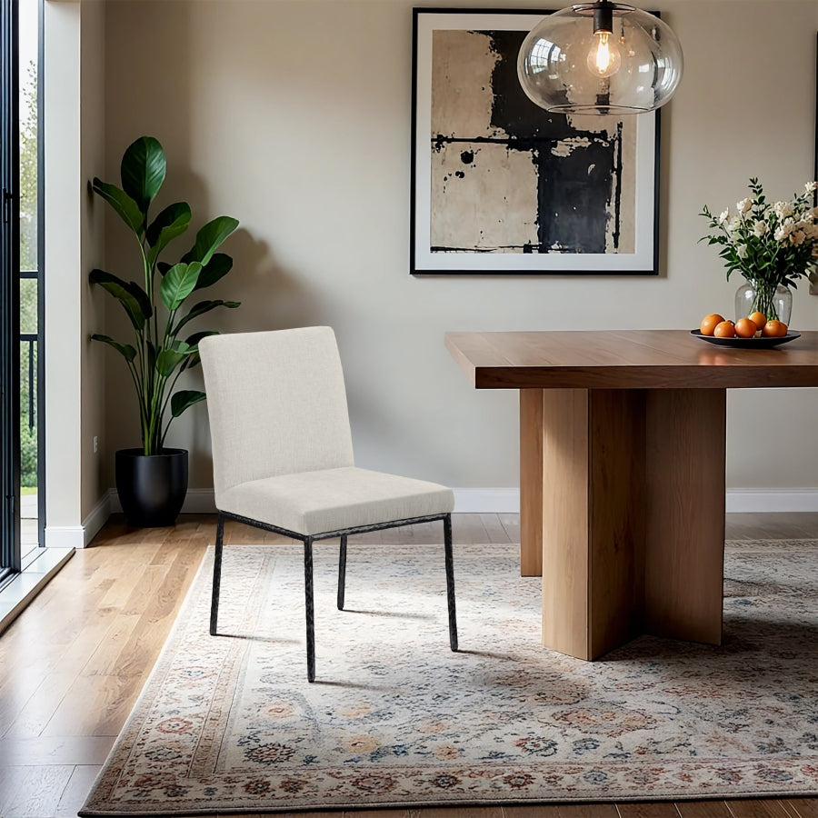 Reeves Chenille Fabric Upholstered Dining Side Chair