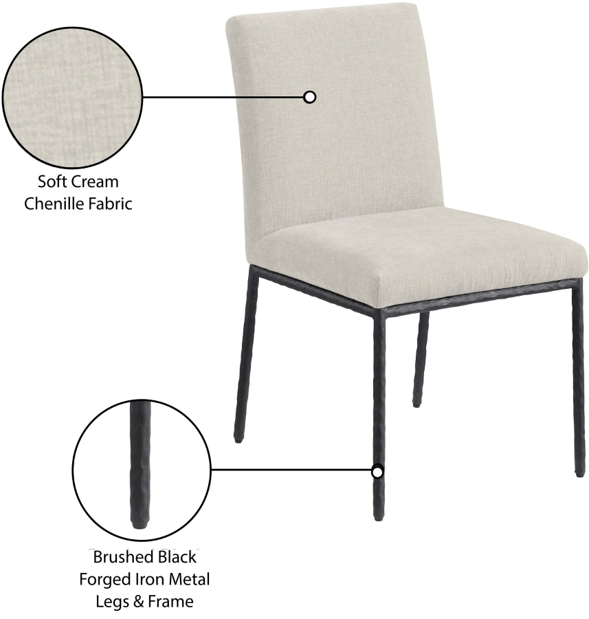 Reeves Chenille Fabric Upholstered Dining Side Chair