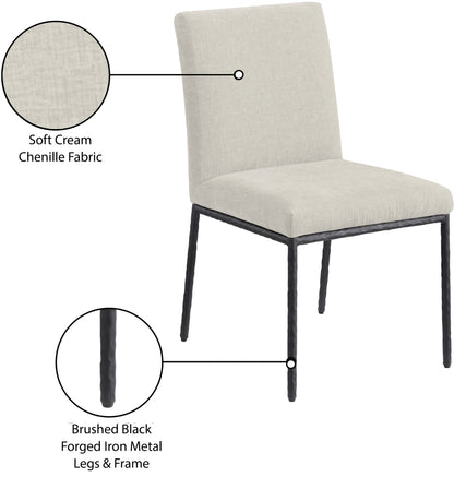 Reeves Chenille Fabric Upholstered Dining Side Chair