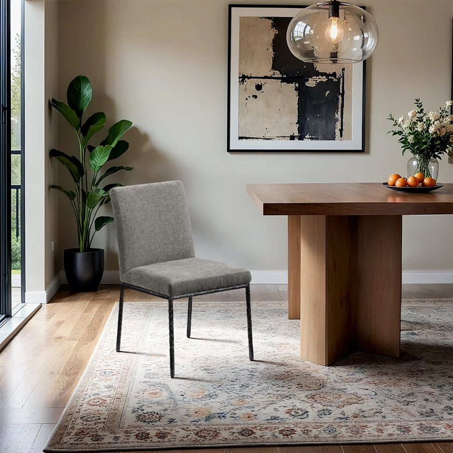 Reeves Chenille Fabric Upholstered Dining Side Chair