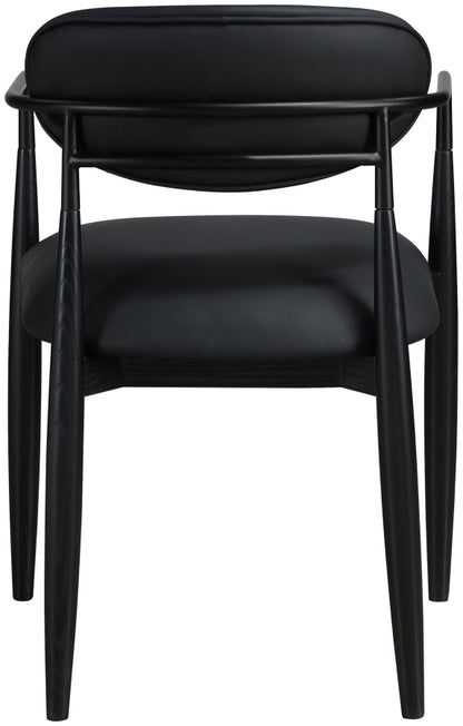 Riccio Vegan Leather Upholstered Dining Arm Chair